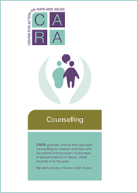 CARA Leaflet: Specialist counselling for victims and survivors of sexual violence and abuse